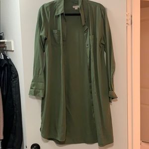 Army green button up tunic